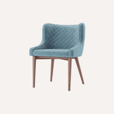 Quilted Velvet Wingback Dining Chair