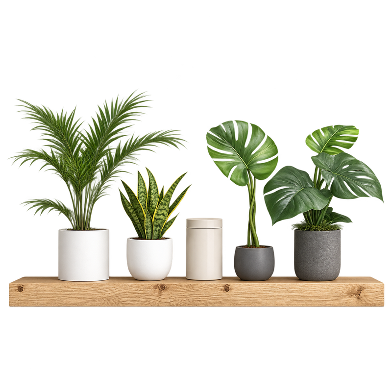 Rustic Floating Wood Shelf
