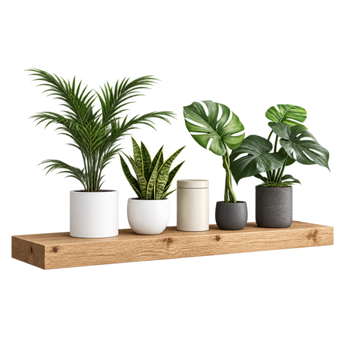 Rustic Floating Wood Shelf