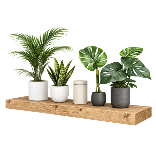 Rustic Floating Wood Shelf