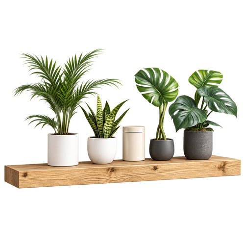 Rustic Floating Wood Shelf