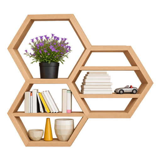 Hexagon Wall Shelf Set
