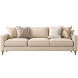 Cream Three-Seater Sofa
