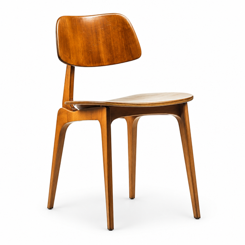 The same classic wooden chair shown from the front three-quarter angle