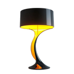 Modern table lamp with black yellow design