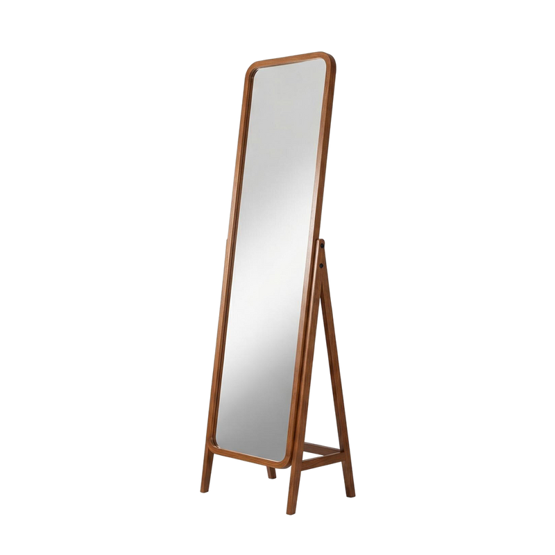 Walnut Wood Full-Length Standing Mirror