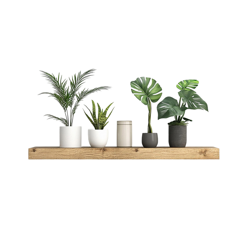 Rustic Floating Wood Shelf