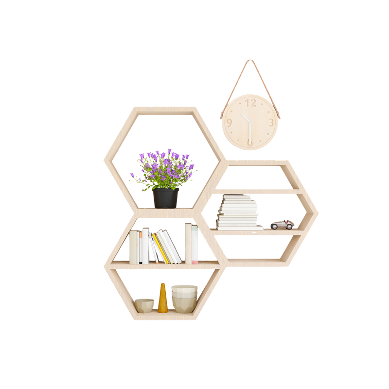 Hexagon Wall Shelf Set